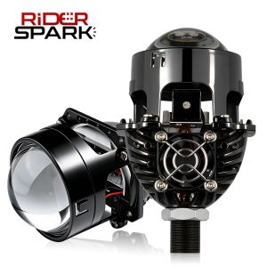 2.5 Inch Bi Led Projector Lens Led Light H4 H7 9005 9006 Car Headlight Bulb High Low Beam 6000K Diode 120W 40000LM Turbo Tuning