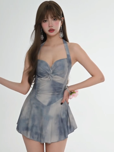 Trusnus Korean One Piece Swimsuit Slim Beach Dress Push-up Swimwear Conservative Swimming Attire for WomenTerno Beachwear#COD#
