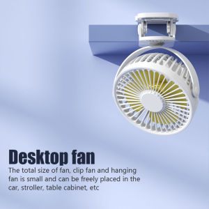 Desktop Clip Fan 3 Speed Quiet USB Mini Cooling Desk Fan 360° Rotate Portable Electric fan Clip Fans for Strollers Air Cooler