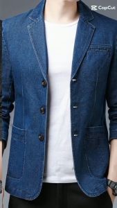 Áo jean áo jean nam áo khoác bò cổ vest chất liệu jean cao cấp loại 1 dày dặn với cúc cài 3 khuy mang lại sự lịch lãm trang trọng cho phái mạnh - Mã N54