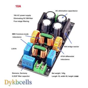 4A 10A 20A AC EMI Bộ Lọc Nguồn 110V 220V RFI DC Bộ Cách Ly Cho Âm Thanh DAC Khuếch Đại Thanh Lọc Loại Bỏ Tiếng Ồn