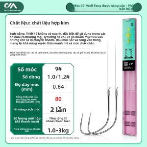 CHUANZE | Bộ Móc Câu Cá Thi Đấu Chống Rối Dual Hook