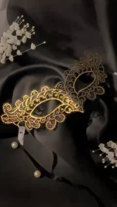 LAMORE - Lingerie Topeng Pesta Halloween Seksi Mask Model Renda Lace AC71