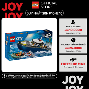 LEGO CITY 60456 Đồ Chơi Lắp Ráp Tàu Cảnh Sát – Truy Bắt Tội Phạm (264 chi tiết)