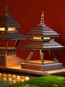 Wooden Pillar Light Garden Light Townhouse Villa Fenced Garden Garden Decoration Landscape Light Floor Lamp