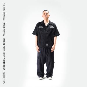 Wellborn Supply Bowling Shirt Black