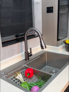 Kitchen Tap 304 Stainless Steel Hot And Cold Kitchen Pull-out Faucet Sink Tap
