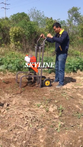 Skyline เครื่องขุดดินพร้อมโครง รุ่น68cc.กําลังแรง พร้อมดอกเจาะ 1.5นิ้ว-12นิ้ว