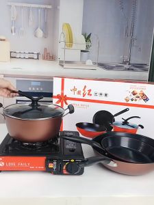 Non Stick Cookware Set Frying Pans Non Stick Pot Set 3 In 1 Non Stick Pan Non Stick Wok Set