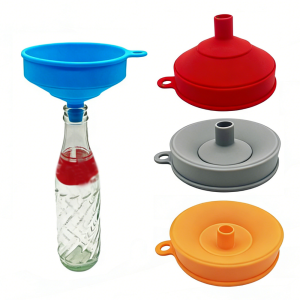 Large Silicone Funnel 11cm Wide Mouth Gel Foldable Collapsible Fill Hopper for Kitchen Can Jar Bottle Wine Spice Auto Engine Oil