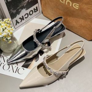 Sandals for Women Sandals Women New Style 2024 Pointed Fine Heel Mules