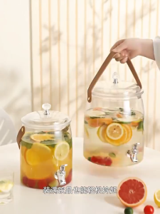 【New】Beverage dispenser juice jug with faucet and filtered cold water jug suitable for outdoor travel and camping cerek air sejuk 冷水壺