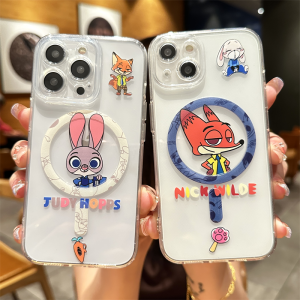 Magnetic MagSafe for Apple 15promax Phone Case Mate60 Couple Iphone14 Protective Case 13 Judy 16plus Couple 12 New Cute Cartoon 11 Nick Female Huawei