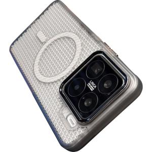 DAIMANG | Black Magnetic Xiaomi 15 Pro Phone Case Metal Frame Matte Finish Heat Dissipation Hole Simple Design Luxury Feel Summer Special