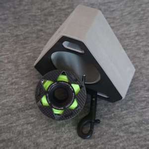 ISLET Aluminum Alloy Dive Line Reel 30m Mid-Axis Self-Revolution Super Light Double Hook Underwater Fishing Gear Outdoor Camping Travel Supplies