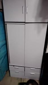 HOUSEN Wooden Wardrobe Sliding Door Wardrobe Bedroom Hanging Wardrobe Modern Simple Wardrobe Drawer Wardrobe