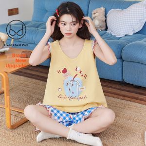 MiiOW | Cotton Padded Camisole Shorts Sleepwear Set