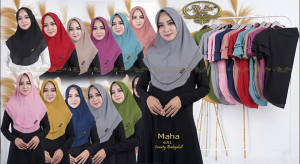 BISA COD Hijab Bergo Instan Syari Pet Antem Kode MAHI Bahan Ceruty Babydoll By Ory AjeZas Collectio