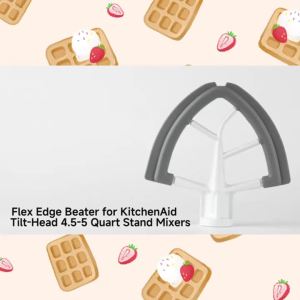 KitchenAid Flex Edge Beater 4.5-5QT Silicone Mixer Paddle Auto-Scrape Attachment Compatible with KSM150 KSM180 Stand Mixer