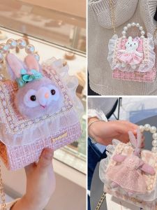 Childrens Crossbody Bag Princess Rabbit Chain Baby Girl Backpack Cartoon Design Small Kids Purse Fashionable Bag for Girls