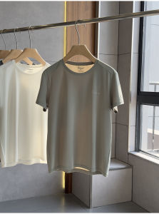 เสื้อยืดแขนสั้นผู้ชาย Ice Ammonia Fiber ระบายอากาศได้ดี ทรงหลวม สไตล์ลำลอง ฤดูร้อน 2024 เสื้อผ้าทำงาน