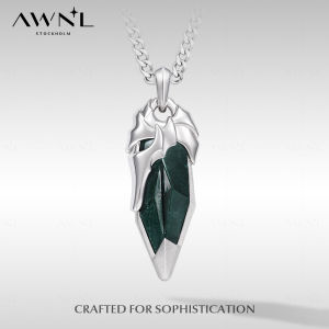 Nordic Warrior Bloodstone Glory Crown Necklace Gift for Boyfriend
