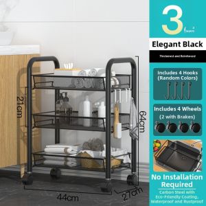 WUBUWEI | Bathroom Shelf Rolling Trolley