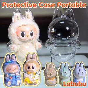 [Excluding Dolls] Labubu V1 V2 Protective Acrylic Case Transparent Portable Box Thickened Doll Bag