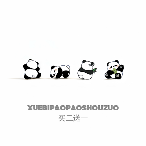 Cute Panda Earrings S925 Sterling Silver Simple Black White Small Daily Ear Jewelry No Piercing Clip-On Women Trendy Asymmetric