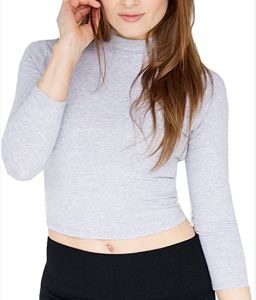 LSCTP ANGELICA turtle neck long sleeve crop top