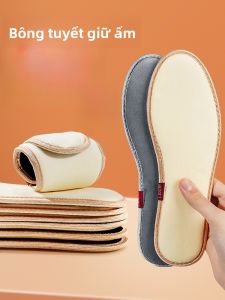 XIANZHAO | Miếng lót giày bằng cotton lông cừu dày dặn ấm áp cho nữ mùa đông chống trượt không rụng lông thoải mái khi đứng lâu