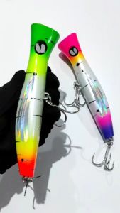 Umpan Popper Popping Casting Top Water GT Killer Pancing Chugger Cerobong Tembakan Halco Roosta