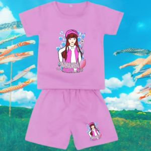 Setelan anak usia 1-8 tahun Sakura School Simulator lengan pendek