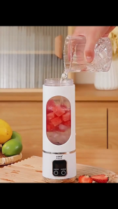 450ML Fruit Blender 10/12 Blades Portable USB Rechargeable Juice Blender Mixer Vegetable Fruit Smoothie Maker Wireless Direct Drink Cup Blender Bottle Food Grade Material Thick Glass Mesin Elektrik Pengisar Kisar Buah Jus Juice Mesin Botol Blender 果榨汁搅拌机
