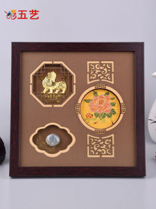 Nanjing Museum Surrounding Intangible Cultural Heritage Creative Crafts Jiangling Three Treasures Cloud Silk Rain Flower Stones Gold Leaf Ornaments