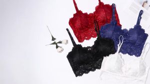 【Local Ready stock】Womens Wireless Beautiful Back Lace Bra Soft Brassiere Padded Bra