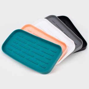 Square Silicone Drain TrayKitchen StorageFruit Drain Pad Storage TrayBathroom StorageDressing TableDesktop Storage Tray