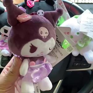 Genuine Sanrio Small Pendant Plush Toy Dolls Hangyodon Kuromi Pachacco Piano Kitty Soft Model Stuffed Toy Boy Girl Birthday Gift