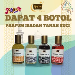 Parfum Ibadah Tanah Suci – 4 Wangi dalam 1 Paket Amina Fragrance