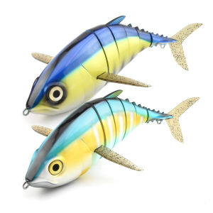 1kg Super Big Tuna Realistic Hard Fishing Lure Bite Resistant Multi Segmented Saltwater Trolling Tuna Bait