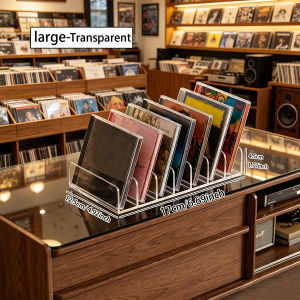 1pc Desktop Acrylic 7-Grid CD Album Storage Rack Cosmetics Lipstick Classification Organizer Music CD Organizer Box