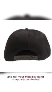 METALLICA ROCK N ROLL BAND SNAPBACK BLACK CAP