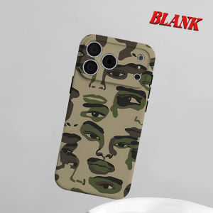 Abstract Face Camo Phone Case for iPhone 18 17 16 15 14 13 12 11 Air Pro Max Plus Double-layer Cover