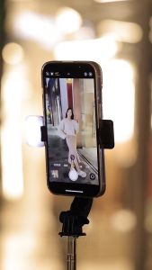 Mini Selfie Stick With Fill Light Portable Wireless Remote Control Selfie Tripod 360° Rotation Smart Live Video Travel