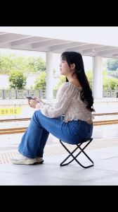 Ghế Mini Gấp Gọn Phù Hợp Du Lịch Dã Ngoại Cắm Trại Câu Cá Đợi Chờ Tàu Xe