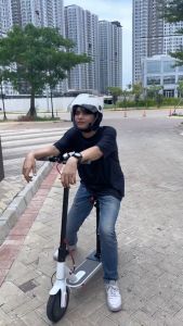 JF KL078 Skuter Elektrik Lipat 8.5 Inchi Daya Tahan Baterai 25km