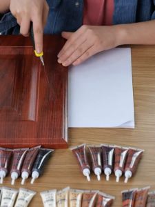 Dempul Tusir HPL 25gr - Krim Resin Plamir Penambal Furnitur 25gr - Dempul Tusir Perabotan 25gr