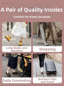 ZHIHAOEN | Women Specific Arch Support Soft Latex Insoles