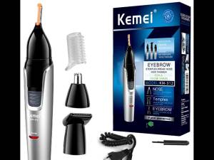 Kemei 3in1 Rechargeable Nose Hair Trimmer For Men Grooming Beard Trimmer Electric Shaver Eyebrow Trimmer Ear Nose Hair Cutting