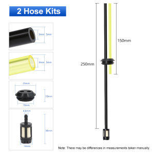 Garden Power Tools Accessories 2/3 Hoses Petrol Fuel Hose and Filter Kit for Gasolene Brush Cutter Grass Trimmer